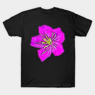 Spanish Shawl Flower Heterocentron Elegans Pink Aesthetic Pattern T-Shirt